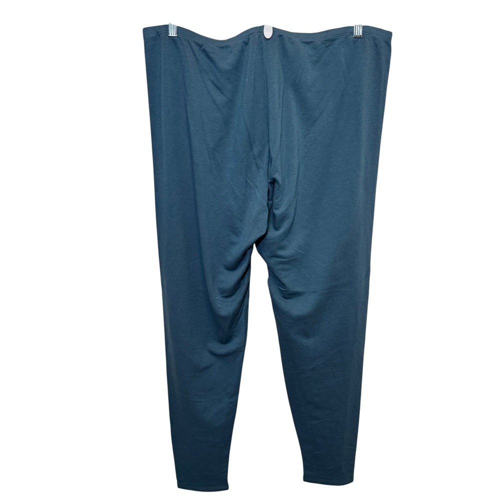 Eileen Fisher Ankle Legging 3X Spruce Blue Tencel Organic Cotton Pullon Pants